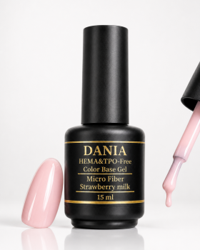 DANIA HEMA- & TPO-Free Color Base Gel Micro Fiber – Strawberry Milk, 15 ml